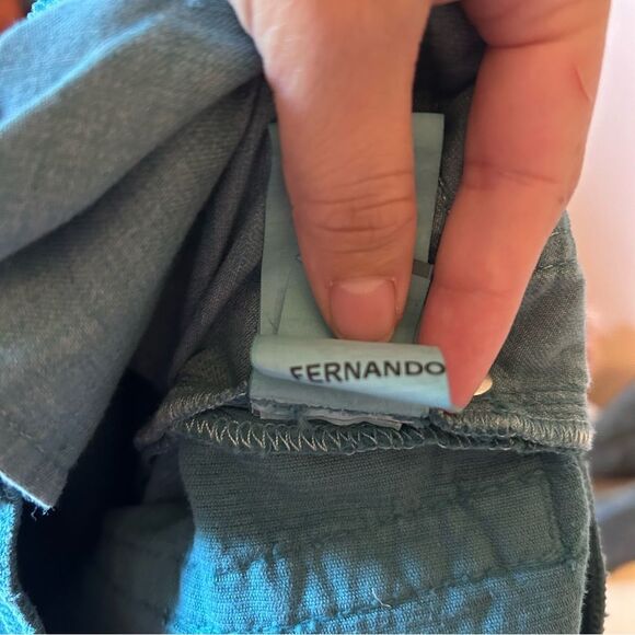 Re/Done Teal Corduroy High-Rise Straight Leg Pants size 26 - Picture 6 of 8